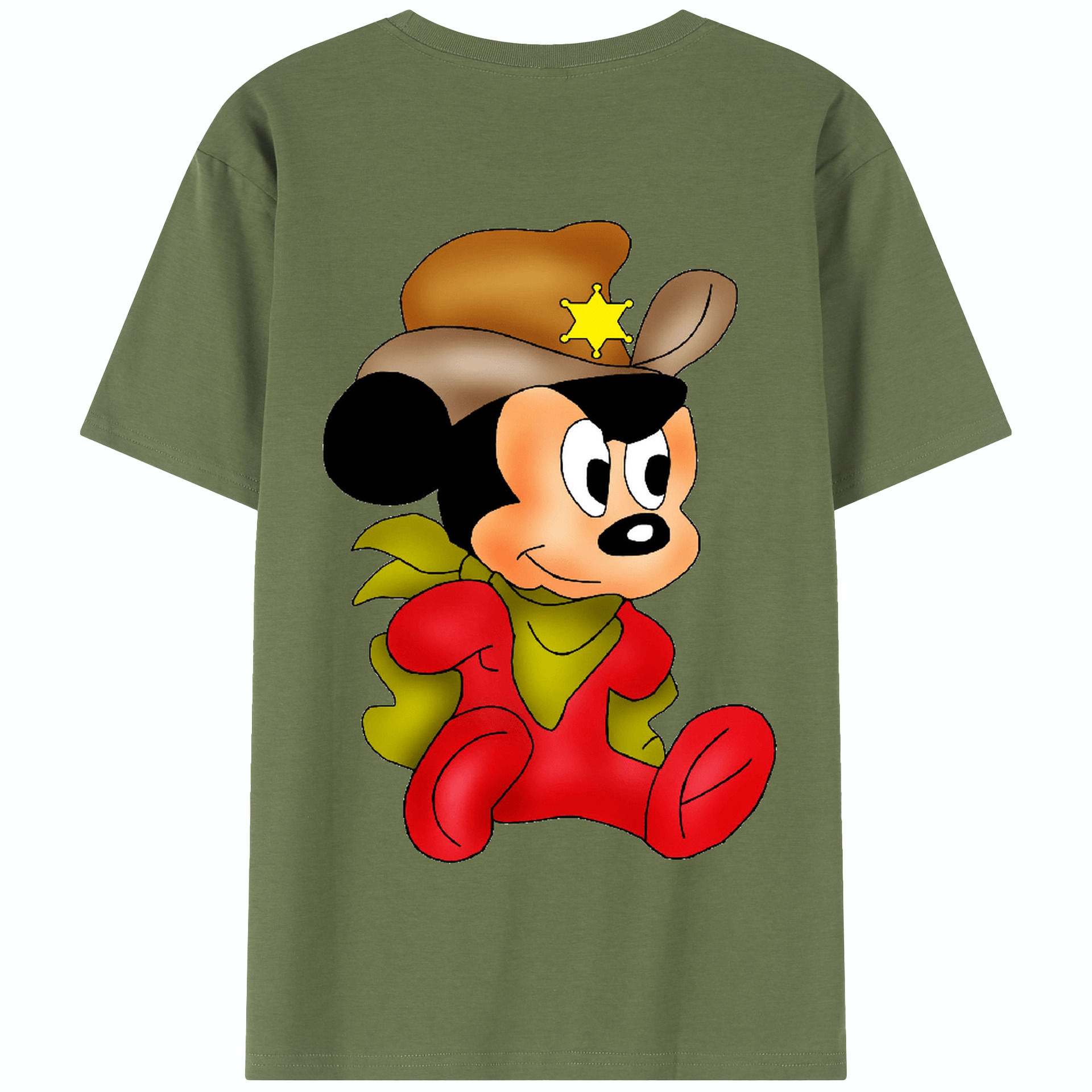 （画像用） ミッキーマウス Mickey Mouse 綿100％半袖Tシャツ（背面プリント）